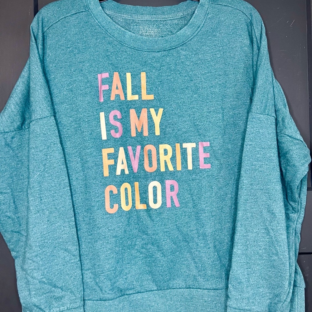 Teal Graphic Sweatshirt